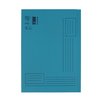 Vouwmap Quantore A4 ongelijke zijde 250gr blauw foto