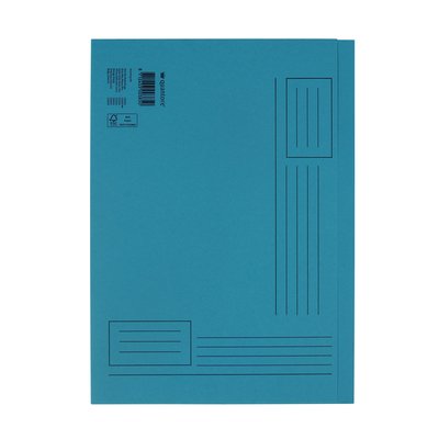 Vouwmap Quantore A4 ongelijke zijde 250gr blauw