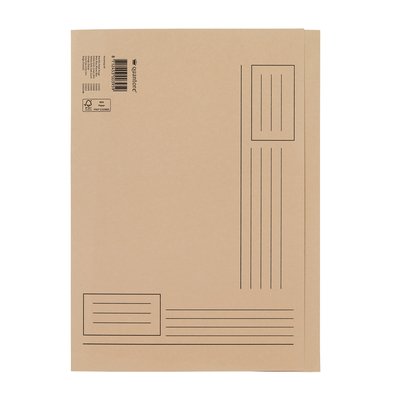 Vouwmap Quantore A4 ongelijke zijde 250gr beige