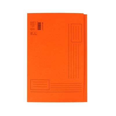 Vouwmap Quantore Folio ongelijke zijde 250gr oranje