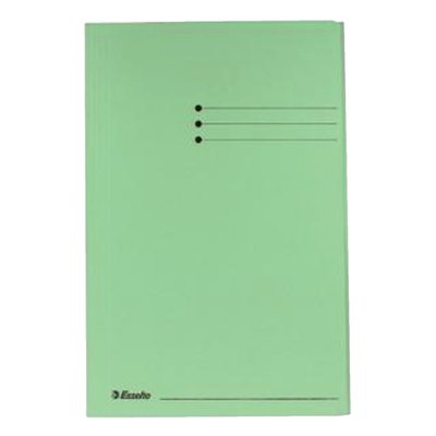 Dossiermap Esselte folio 3 kleppen manilla 275gr groen