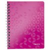 Cahier Leitz WOW A5 spirale ligné 160 pages rose Photo