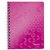 Cahier Leitz WOW A5 spirale ligné 160 pages rose