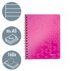 Cahier Leitz WOW A5 spirale ligné 160 pages rose Photo