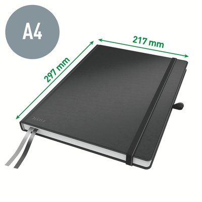 Cahier Leitz Complete A4 ligné 160 pages 100g noir