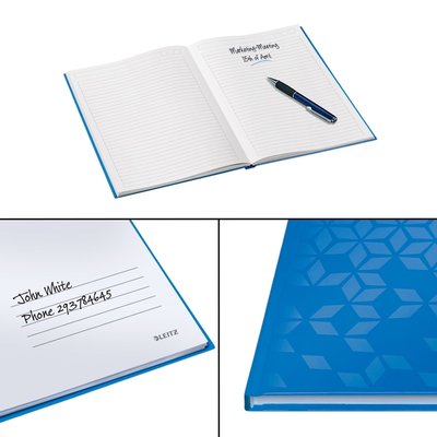 Cahier Leitz WOW A4 ligné 160 pages 90g bleu