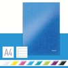 Cahier Leitz WOW A4 ligné 160 pages 90g bleu Photo