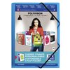 Elastomap Oxford Polyvision A4 met insteektas 3 kleppen PP blauw foto