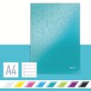 Notitieboek Leitz WOW A4 160 pagina's 90gr lijn ijsblauw foto