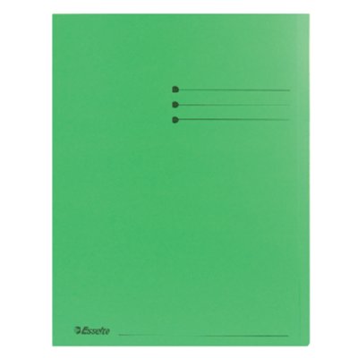 Vouwmap Esselte A4 met overslag manilla 180gr groen