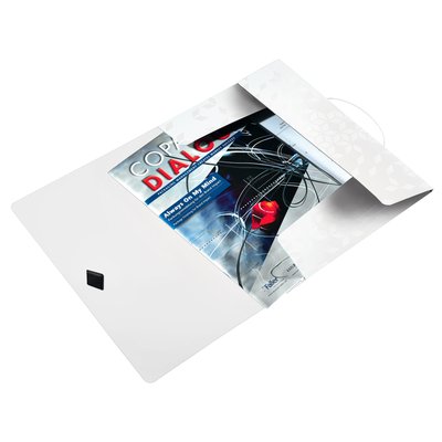 Elastomap Leitz WOW A4 3 kleppen PP wit
