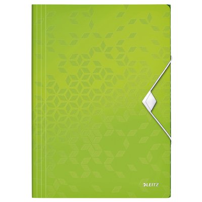 Chemise à élastique Leitz WOW A4 3 rabats PP vert