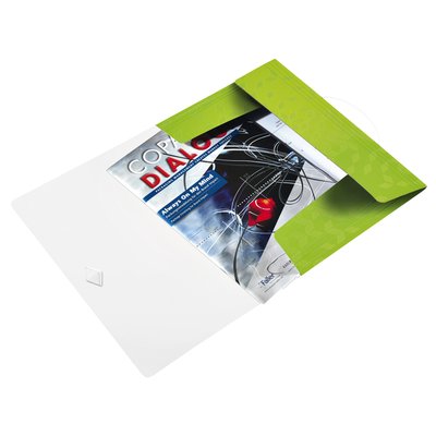 Chemise à élastique Leitz WOW A4 3 rabats PP vert