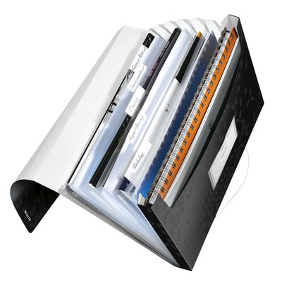 Trieur Leitz WOW pour A4 6 compartiments PP noir