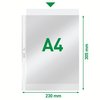 Showtas Leitz Premium standaard copy safe 0.09mm 4-gaats PVC A4 glashelder 100 stuks foto
