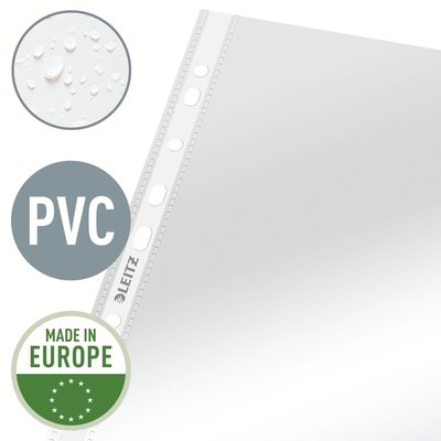 Showtas Leitz Premium standaard copy safe 0.09mm 4-gaats PVC A4 glashelder 100 stuks