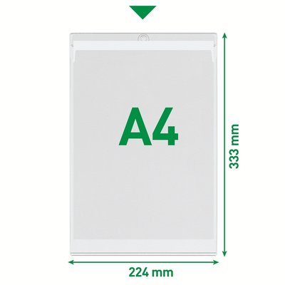 Insteekmap U-model Leitz Premium met ophangoog 0.20mm PVC A4 transparant 50 stuks