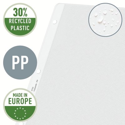 Showtas Leitz Premium copy safe 0.13mm PP A3 landscape transparant 50 stuks