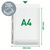 Harmonica showtas Leitz Premium 0.17mm metalen perforatiestrip copy safe A4 glashelder 3 stuks photo