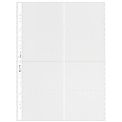 Pochette Leitz Premium pour cartes de visite Copy safe A4 PP transparent 10 pièces