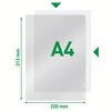 Insteekmap L-model Leitz Premium lasnaad copy safe 0.15mm PVC A4 transparant 100 stuks foto