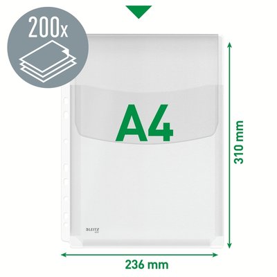 Harmonica showtas Leitz Premium met klep 0.17mm PVC A4 5 stuks