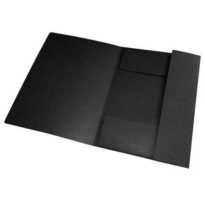 Elastomap Oxford Top File+ A3 3 kleppen 390gr zwart