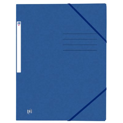 Elastomap Oxford Top File+ A4 3 kleppen 390gr blauw
