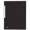 Elastomap Oxford Top File+ A4 3 kleppen 390gr zwart foto