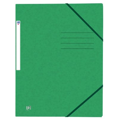 Elastomap Oxford Top File+ A4 3 kleppen 390gr groen