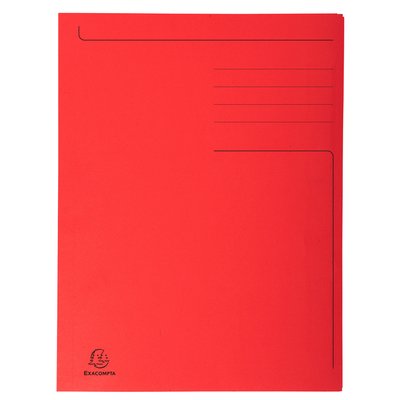 Dossiermap Exacompta Forever A4 3 kleppen 280gr rood