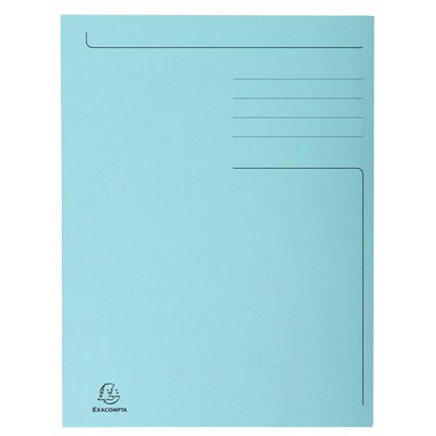 Dossiermap Exacompta Forever A4 3 kleppen 280gr blauw