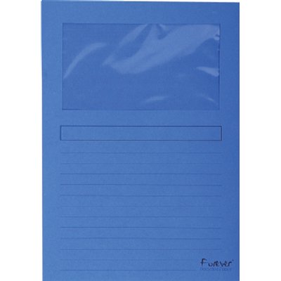 Venstermap Exacompta Forever L-model 120gr donkerblauw 100 stuks