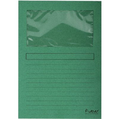 Venstermap Exacompta Forever L-model 120gr donkergroen 100 stuks