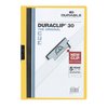 Klemmap Durable Duraclip A4 3mm 30 vellen geel foto