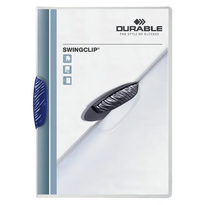 Klemmap Durable Swingclip 30 vellen blauw