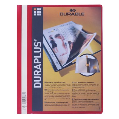 Snelhechtmap Durable Duraplus A4 rood