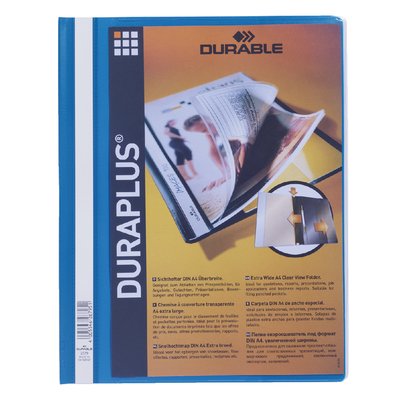 Chemise à lamelle Durable Duraplus A4 bleu