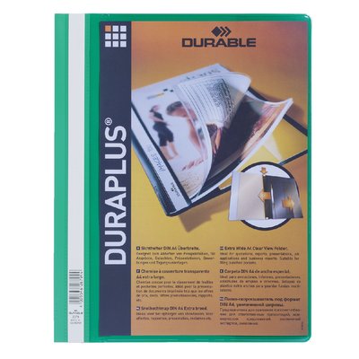 Snelhechtmap Durable Duraplus A4 groen