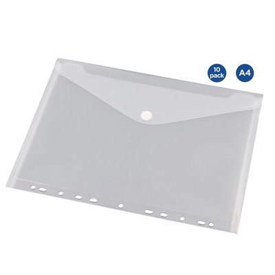 Enveloptas Europel A4 240x310mm 11-gaats PP transparant wit
