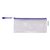 Pochette rangement Tarifold avec zip 250x130mm PVC bleu