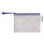 Pochette rangement Tarifold avec zip 175x125mm PVC bleu