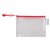 Opbergtas Tarifold met rits 160x110mm PVC rood