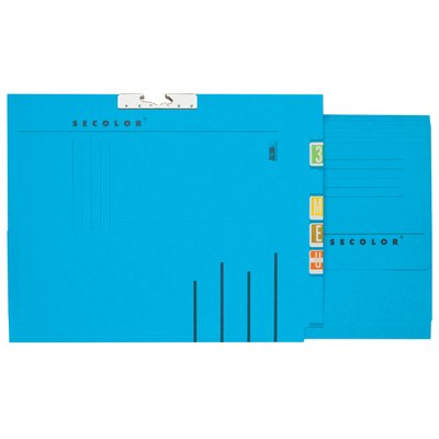Verzamelmap Djois Secolor A4 lateraal recycled blauw