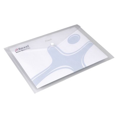 Enveloptas Rexel ice A4 transparant 5 stuks