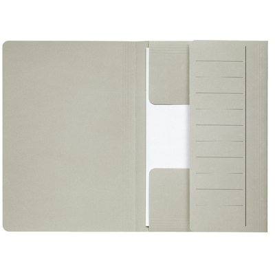 Dossiermap Djois Secolor Mammoet folio 3 kleppen 250gr recycled grijs 10 stuks