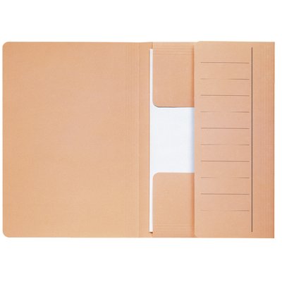 Chemise Djois Secolor Mammouth folio 3 rabats recyclé 250g chamois 10 pièces