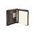 Schrijfmap van der Spek A4 4R 25mm O-mech met rits leer met nerf bruin