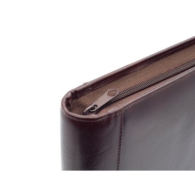 Conférencier Van der Spek 2041 A4 cuir anneaux marron