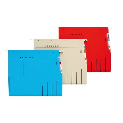 Hangmap Djois Secolor recycled lateraal voor legbord rood